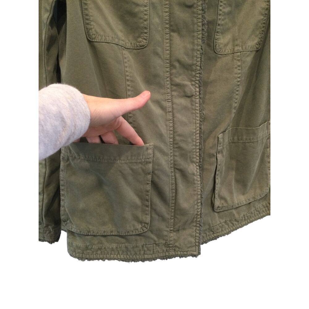Banana Republic Military Jacket Womens Size S Green Khaki Safari Cotton Utility - Picture 5 of 11
